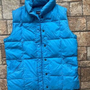 Lands' End Women’s Bright Goosedown Blue Puffer Vest